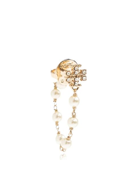 Tory Burch Moondance Pearl and Chain earrings - Gold