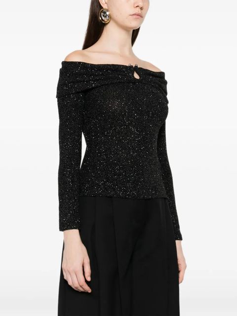 Ba&Sh off-shoulder gathered top - Black
