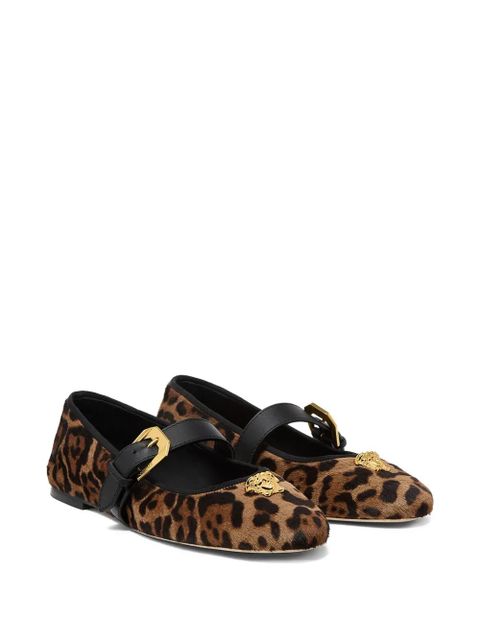 Versace Medusa buckle flats - Brown