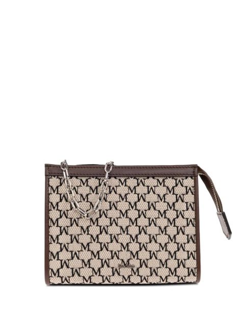 Max Mara monogram-pattern clutch bag - Brown - zdjęcie produktu nr 1