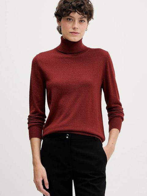 Sisley sweter damski lekki z golfem 11BAM201C - zdjęcie produktu nr 1