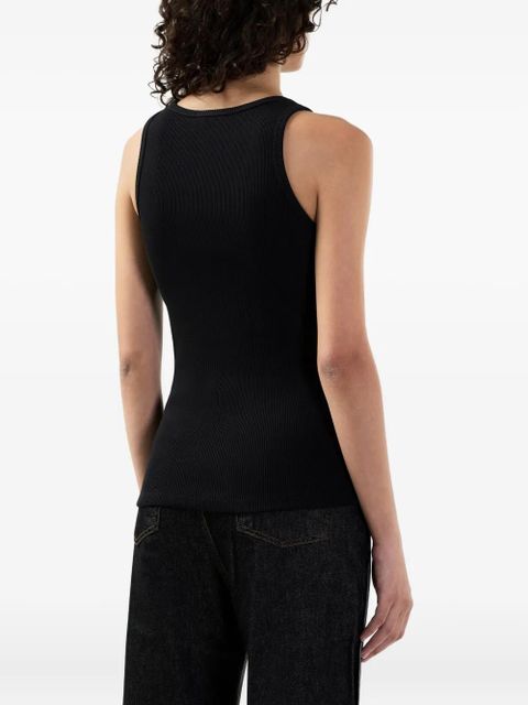 GCDS logo-embroidered tank top - Black