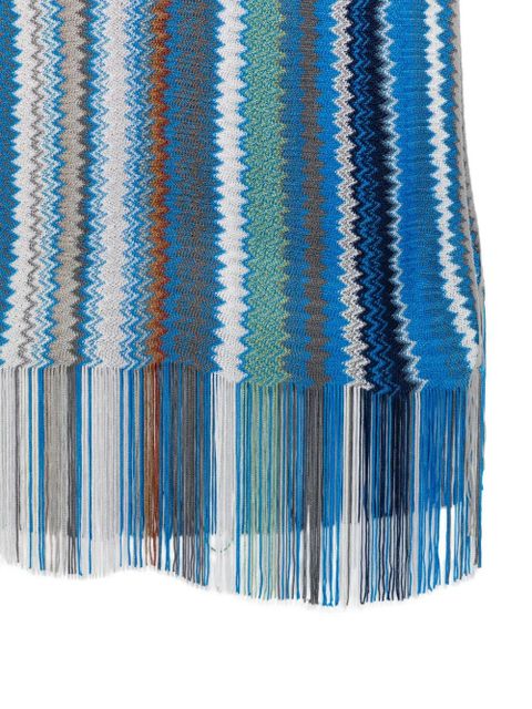 Missoni zigzag fringed scarf - Blue - zdjęcie produktu nr 2