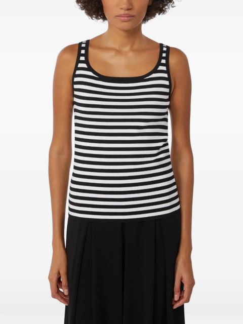 Max Mara striped trim top - Black