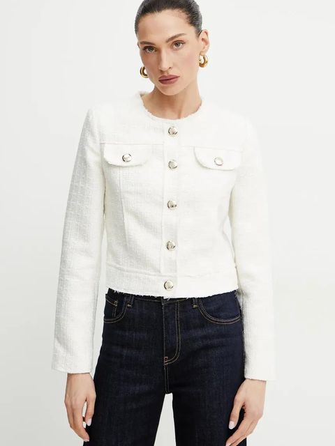 Morgan marynarka VOYA kolor beżowy jednorzędowa gładka VOYA - zdjęcie produktu nr 1