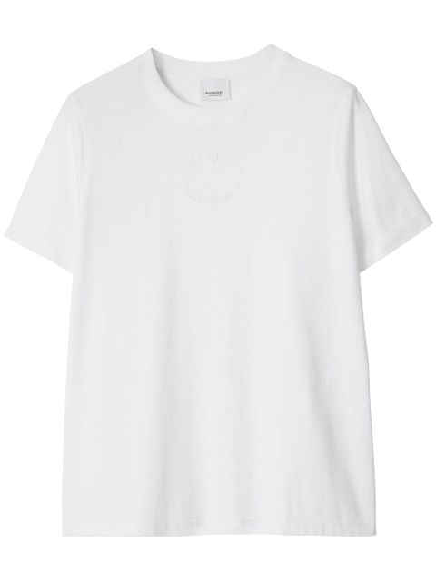 Burberry tonal embroidered-logo T-shirt - White - zdjęcie produktu nr 1