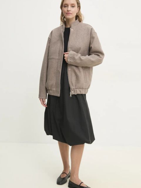 Answear.LAB kurtka kolor beżowy przejściowa