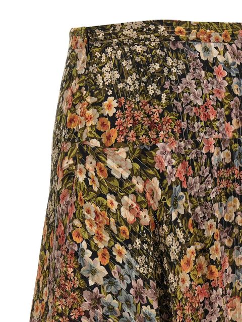Valentino Garavani ruffled floral-print skirt - Black