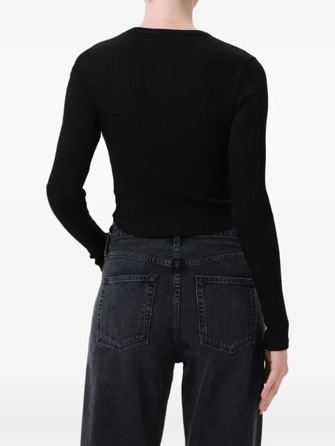 AGOLDE Neema long-sleeve ribbed T-shirt - Black