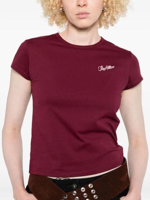 The Attico logo-embroidered cotton T-shirt