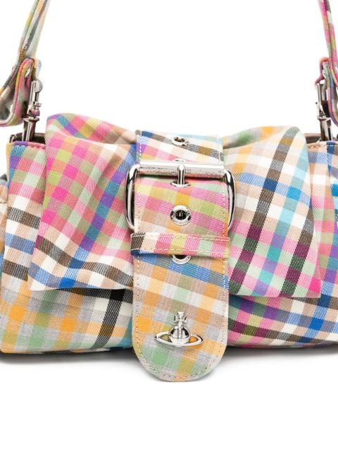 Vivienne Westwood Hazel plaid-pattern clutch bag - Pink