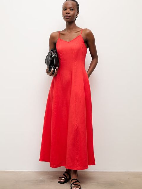 Answear.LAB sukienka letnia z lnem - zdjęcie produktu nr 1