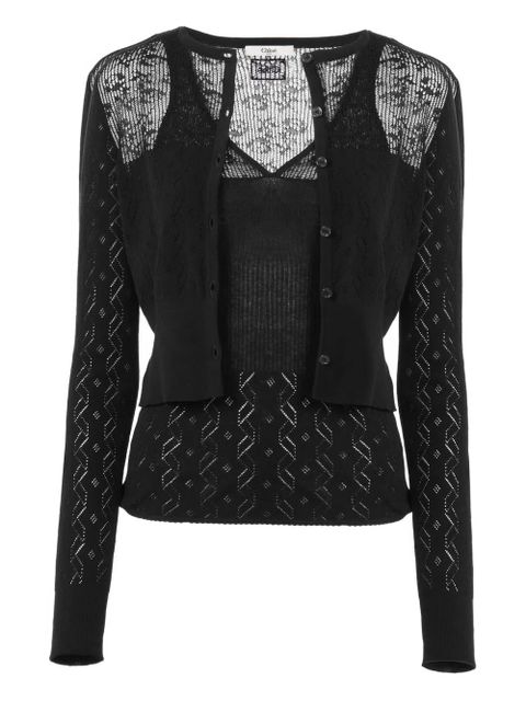 Chloé logo-patch top (set of two) - Black - zdjęcie produktu nr 1