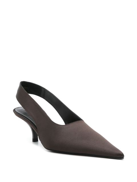 TOTEME 55mm Classic satin pumps - Brown - zdjęcie produktu nr 2