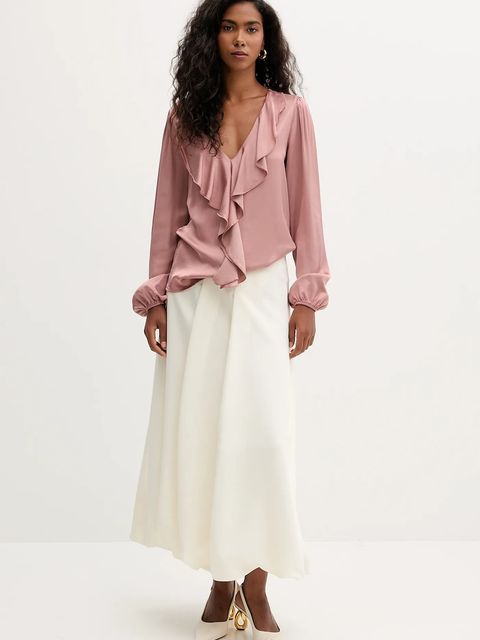 Fracomina bluzka damska kolor różowy gładka FS25WT1005W45101 - zdjęcie produktu nr 2