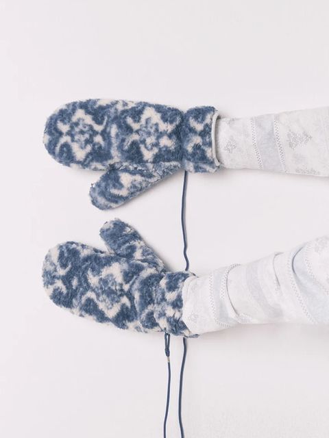 women'secret rękawiczki damskie kolor niebieski 5152856