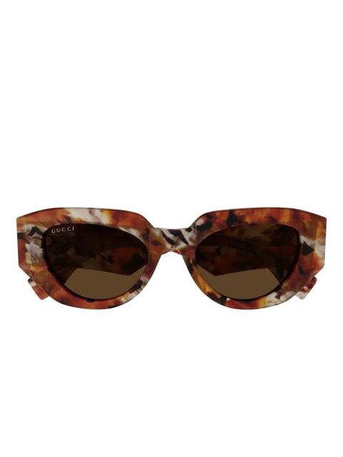 Gucci Eyewear havana round sunglasses - Brown - zdjęcie produktu nr 1