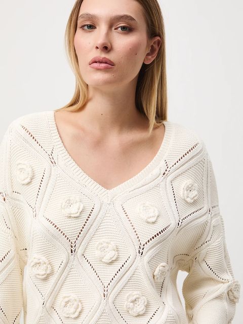 Medicine sweter damski kolor beżowy