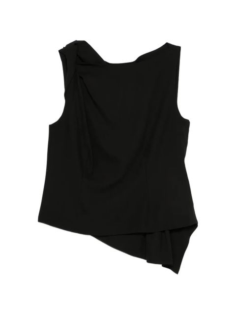 Róhe asymmetric draped top - Black - zdjęcie produktu nr 1