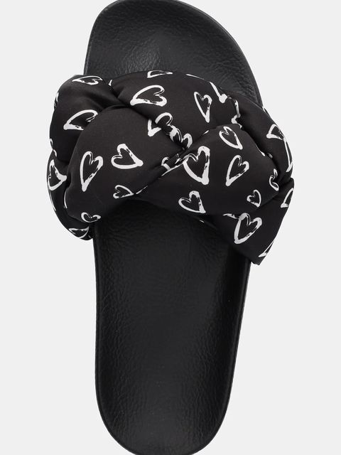 Love Moschino klapki damskie kolor czarny JA28312G0MIW100B