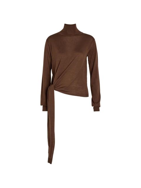 Róhe tie-detail roll-neck knitwear - Brown - zdjęcie produktu nr 1
