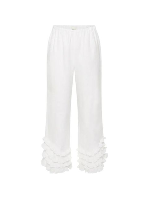 Posse Florence ruffled trousers - White - zdjęcie produktu nr 1