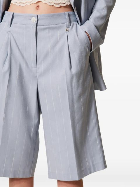 TWINSET pinstripe tailored shorts - Blue