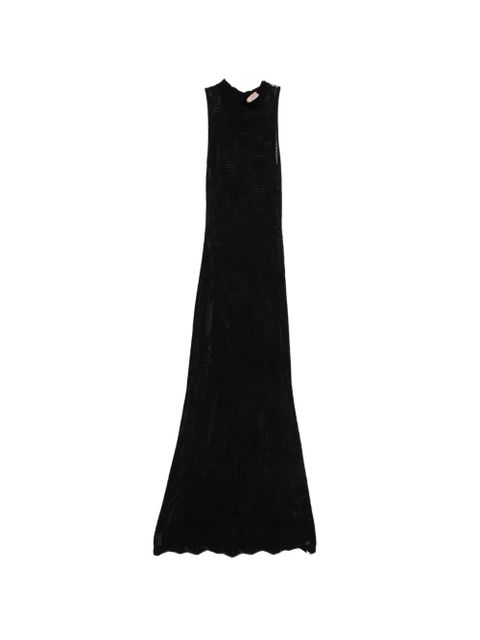 TWINSET round-neck maxi dress - Black - zdjęcie produktu nr 1