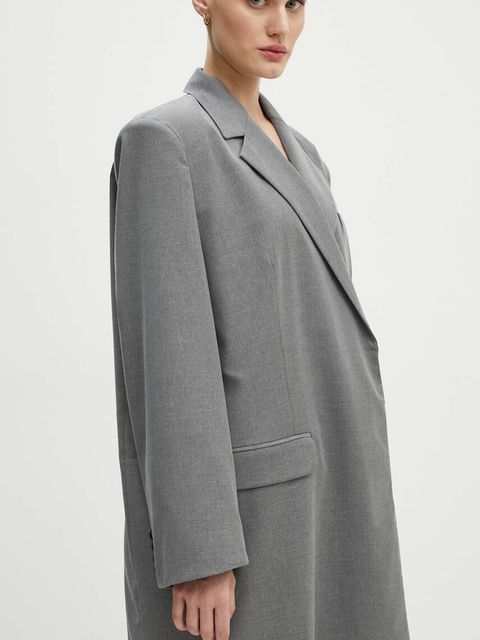 2NDDAY płaszcz 2ND Toretto - Classic Tailori damski kolor szary przejściowy 2244110169