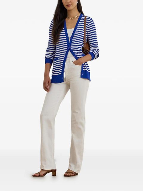 Lauren Ralph Lauren striped ribbed-knit cardigan - Blue - zdjęcie produktu nr 2