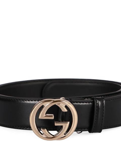 Gucci logo buckle leather belt - Black - zdjęcie produktu nr 2