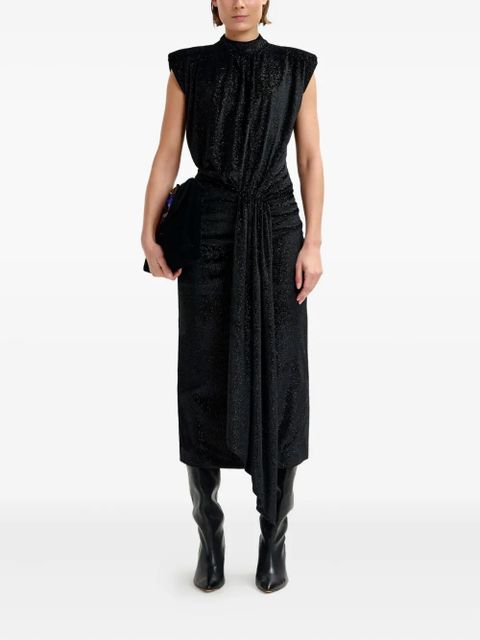 Essentiel Antwerp Inche dots mock neck midi dress - Black - zdjęcie produktu nr 2