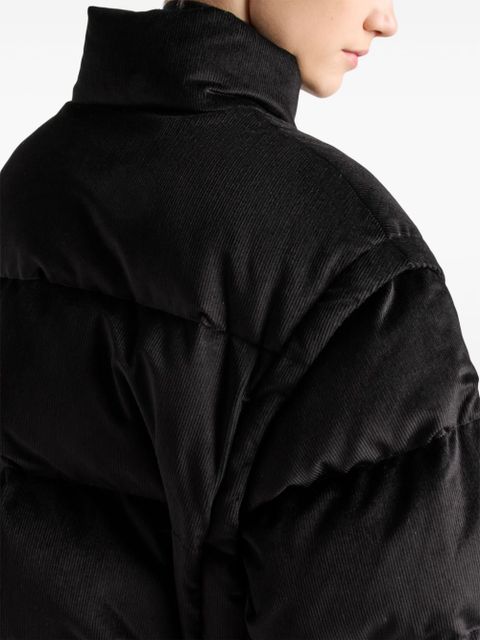 Prada convertible cropped puffer jacket - Black