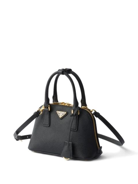 Prada saffiano-leather zip tote bag - Black