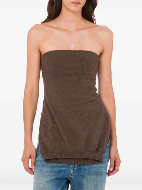 Moschino knitted bandeau tank top - Brown