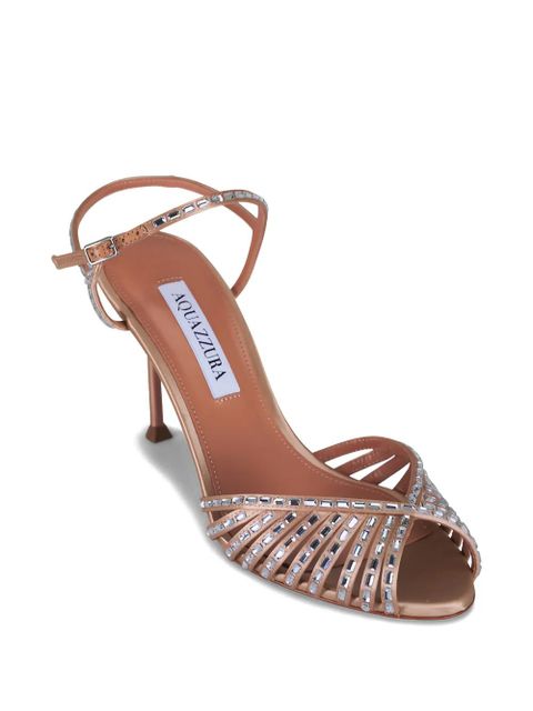 Aquazzura Hold Me embellished stiletto sandals - Neutrals - zdjęcie produktu nr 2