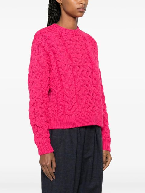 MARANT ÉTOILE Jake cable-knit jumper - Pink - zdjęcie produktu nr 2