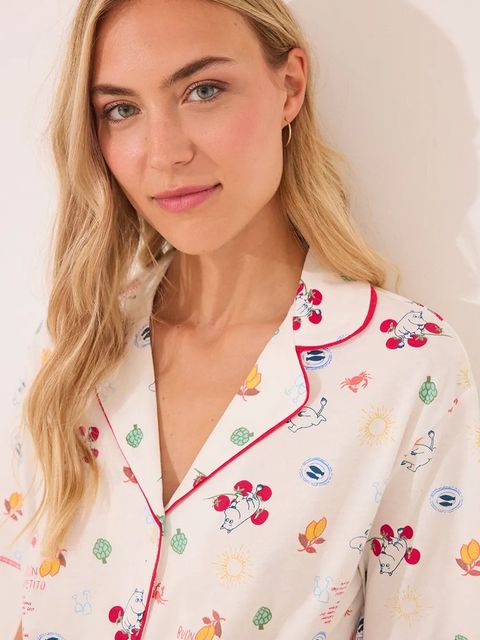 women'secret piżama bawełniana damska kolor biały bawełniana 3132114 - zdjęcie produktu nr 2