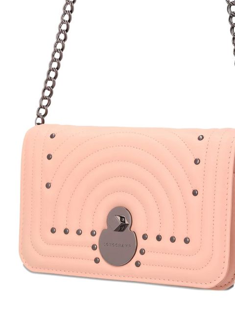Longchamp quilted stud-embellished wallet on chain - Pink - zdjęcie produktu nr 2