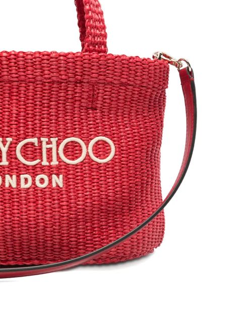 Jimmy Choo mini logo beach bag - Red
