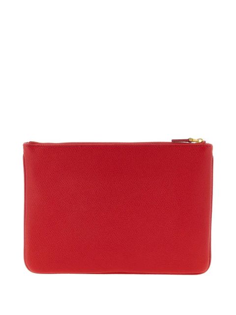 Valentino Garavani Llogo Signature leather clutch bag - Red - zdjęcie produktu nr 2