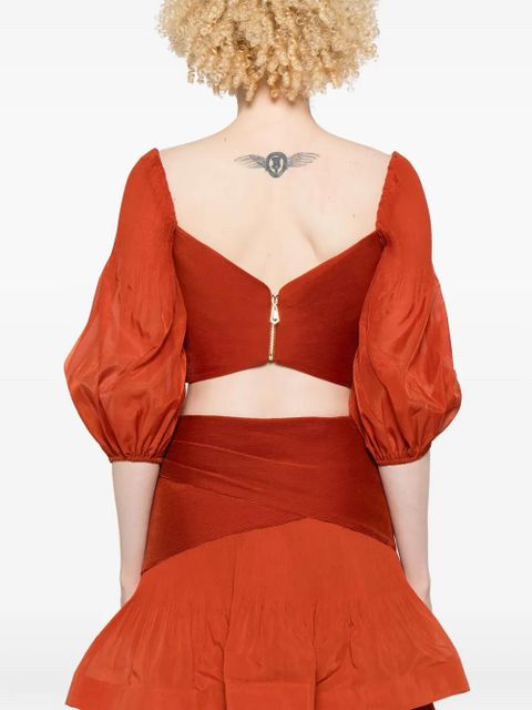ZIMMERMANN pleated top - Red