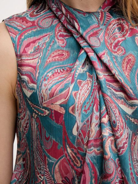 Hoss Intropia bluzka damska kolor niebieski wzorzysta 5872101