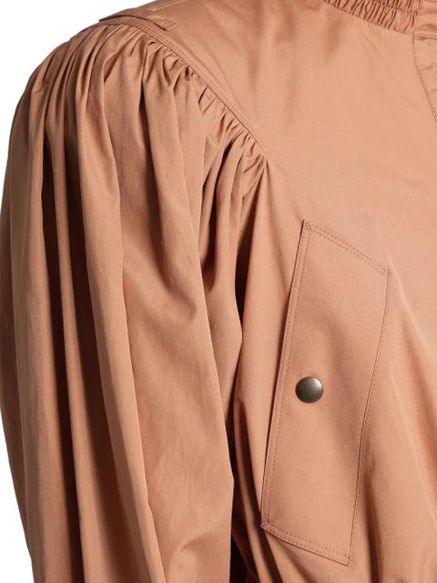 Chloé belted puff-sleeve jacket - Brown