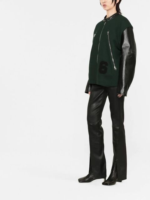 MM6 Maison Margiela zipped varsity jacket - Green