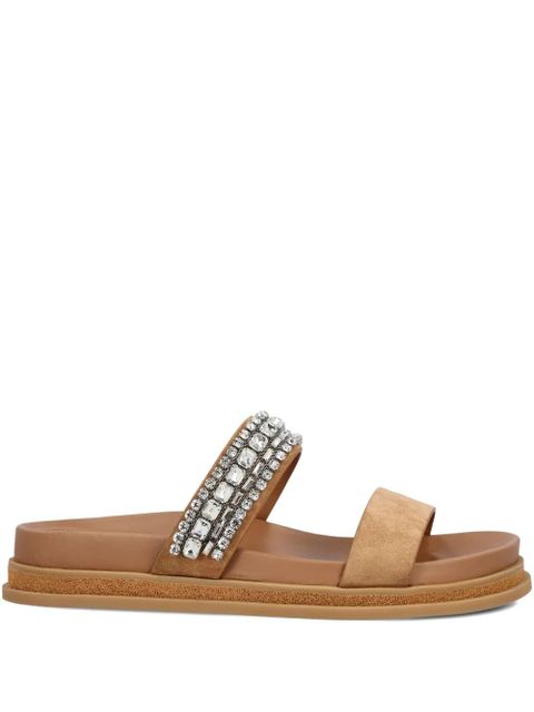 Jimmy Choo crystal-embellished flat sandals - Neutrals - zdjęcie produktu nr 1