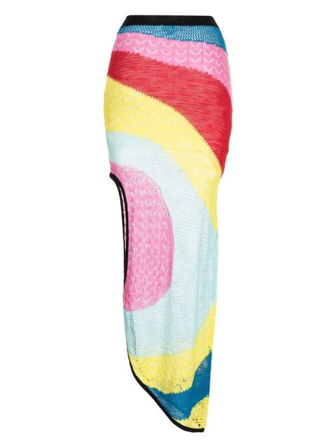 STAUD striped asymmetric knitted skirt - Multicolour - zdjęcie produktu nr 2