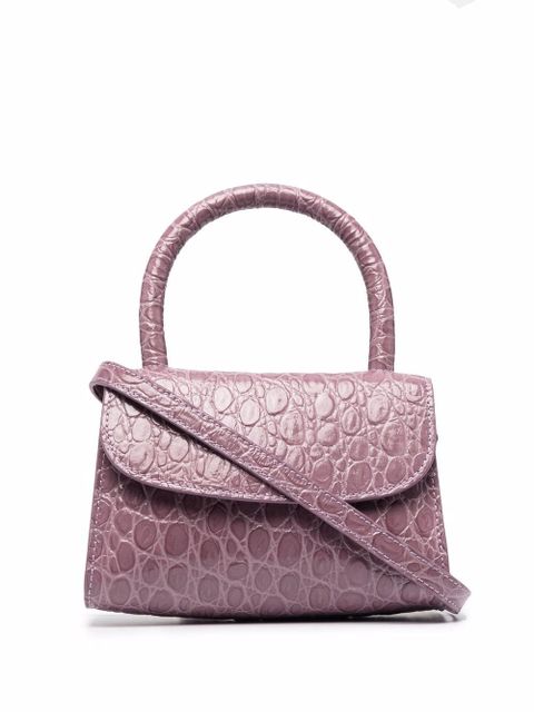 BY FAR croc-effect top-handle tote - Purple - zdjęcie produktu nr 1
