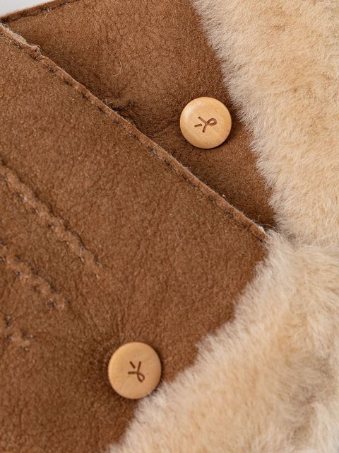 Emu Australia rękawiczki skórzane damskie kolor brązowy W7019 - zdjęcie produktu nr 2