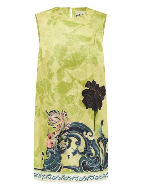 ALEMAIS Rochester floral-print shift mini dress - Green - zdjęcie produktu nr 1